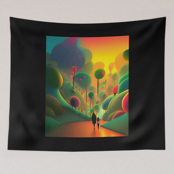 Item preview, Abstract 3D art. Colorful magical landscape designed and sold by Neo-Expression.