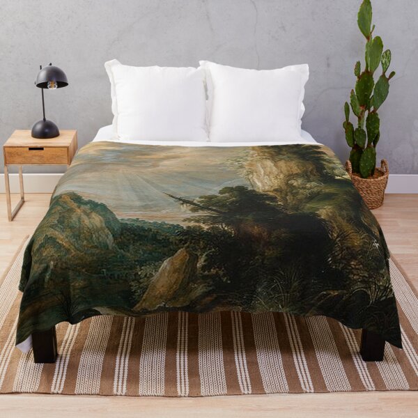 Item preview, A Mountainous Landscape With a Waterfall designed and sold by tomorrowsart.