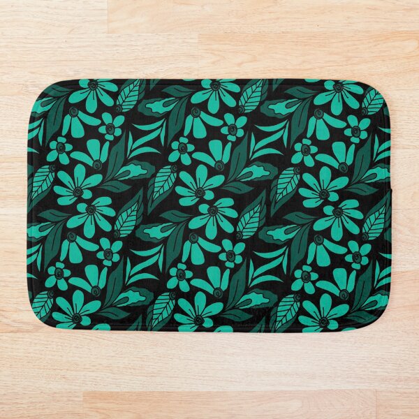Item preview, Green Darkish Floral  Pattern designed and sold by patternologyy.
