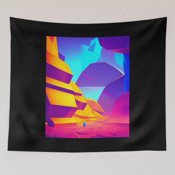Item preview, Abstract 3D art. Colorful magical landscape designed and sold by Neo-Expression.