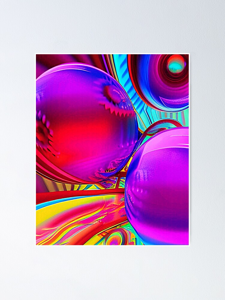 "Abstract 3D art. Multi colors vibrant" Poster for Sale by Neo