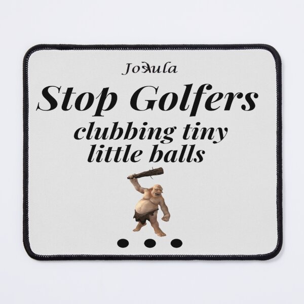 Item preview, "Jokula golfers clubbing little balls " black designed and sold by skoumpourdides.