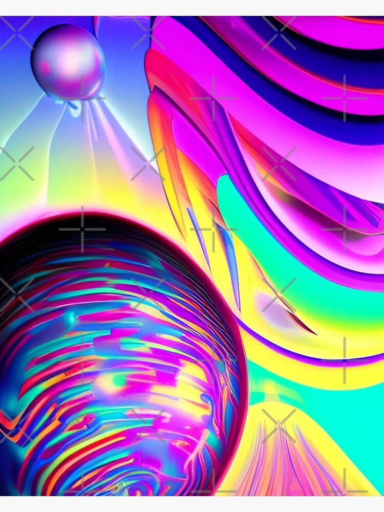 "Abstract 3D art. Multi colors vibrant" Sticker for Sale by Neo