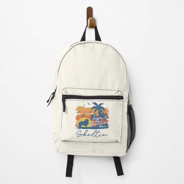 Item preview, Life is Better With Shetland Sheepdog Sheltie Beach Sunset Retro Vintage designed and sold by rafaeltto.