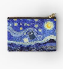 Starry Night Inspiration Tardis Time Machine Studio Pouch