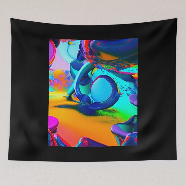 Item preview, Abstract 3D art. Colorful magical landscape designed and sold by Neo-Expression.