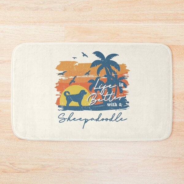 Item preview, Life is Better With Sheepadoodle Beach Sunset Retro Vintage designed and sold by rafaeltto.
