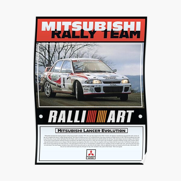 MITSUBISHI RALLY TEAM Poster