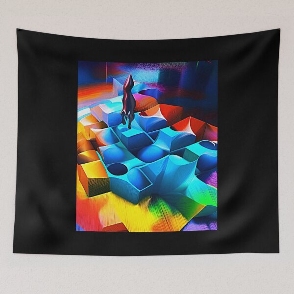 Item preview, Abstract 3D art. Colorful magical landscape designed and sold by Neo-Expression.