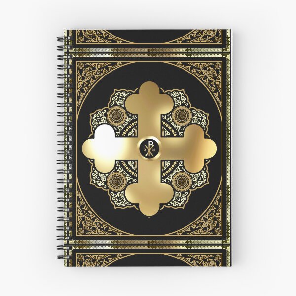 Item preview, Gold Greek Orthodox Cross Ornate Floral designed and sold by Yiorgos Designs.