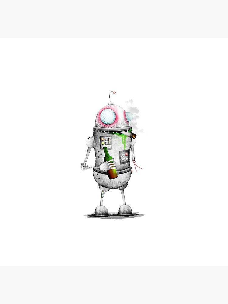 Thumbnail 2 of 2, Art Board Print, Robot designed and sold by shawshoni.