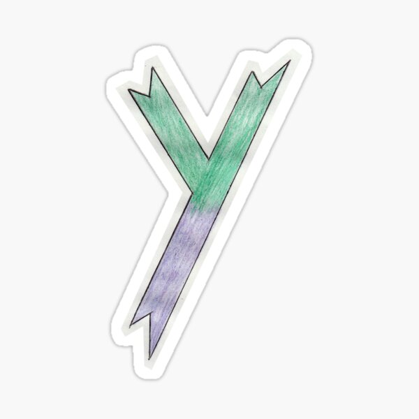 Geometrical Letter Y Sticker
