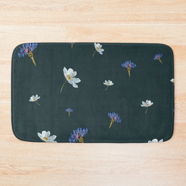 Aperçu de l'œuvre Flower blue daisy pattern seamless a watercolor blue créée et vendue par Yana Mustafina | Boho Soulful Designs.