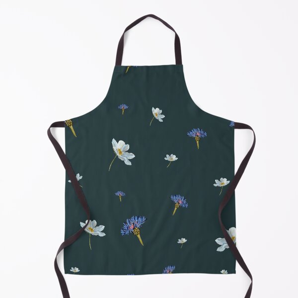 Item preview, Flower blue daisy pattern seamless a watercolor blue designed and sold by Yana Mustafina | Boho Soulful Designs.