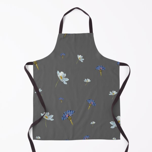 Artikelvorschau, Flower blue daisy pattern seamless a watercolor grey entworfen und verkauft von Yana Mustafina | Boho Soulful Designs.