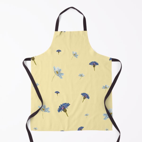 Artikelvorschau, Flower blue daisy pattern seamless a watercolor yellow entworfen und verkauft von Yana Mustafina | Boho Soulful Designs.