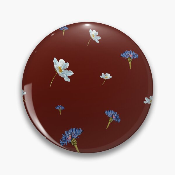 Artikelvorschau, Flower blue daisy pattern seamless a watercolor red entworfen und verkauft von Yana Mustafina | Boho Soulful Designs.