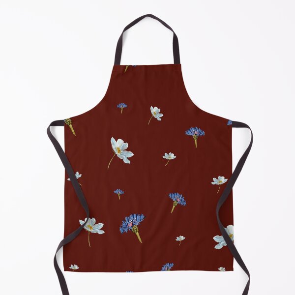 Item preview, Flower blue daisy pattern seamless a watercolor red designed and sold by Yana Mustafina | Boho Soulful Designs.