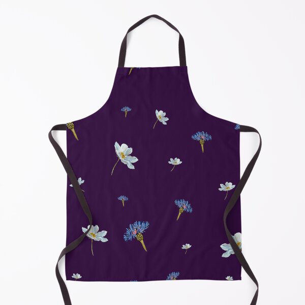 Item preview, Flower blue daisy pattern seamless a watercolor violet designed and sold by Yana Mustafina | Boho Soulful Designs.