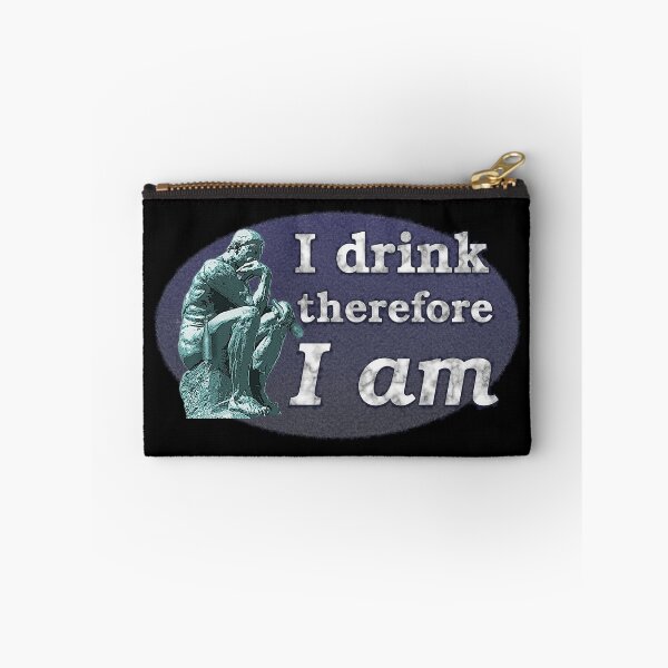 Item preview, I Drink Therefore I Am - The Thinker as Drinker designed and sold by SolarCross.