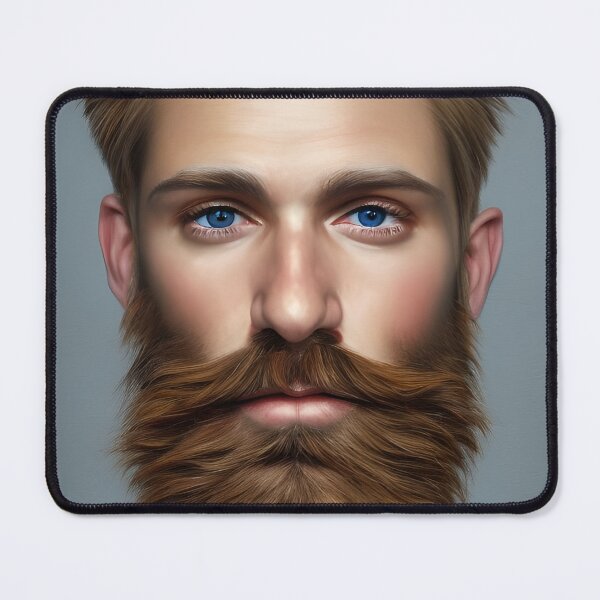 Item preview, Sexy Bearded Man with Blue eyes designed and sold by LthrDaddyBear.