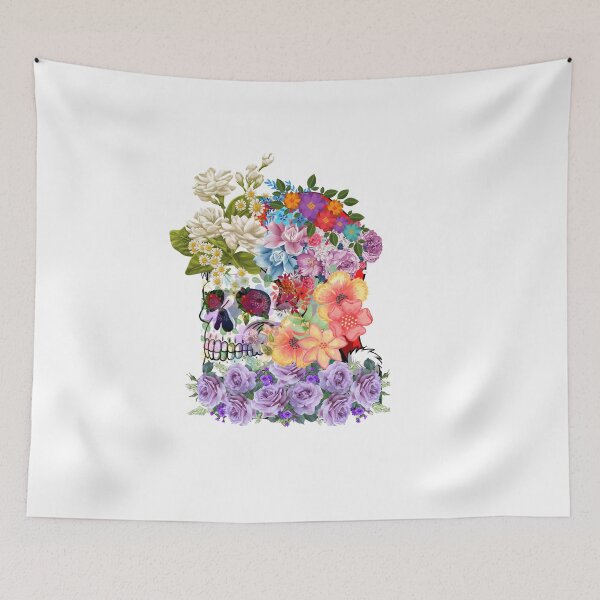 Item preview, Floral Skull Flowers | Sugar Skull Boho Tattoo Art designed and sold by RBToper.