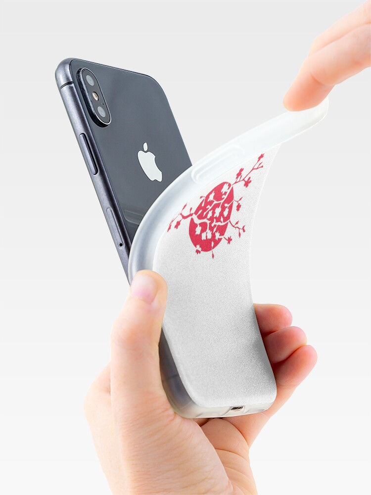 Alternate view of Japan flag and cherry blossom iPhone Case & Cover
