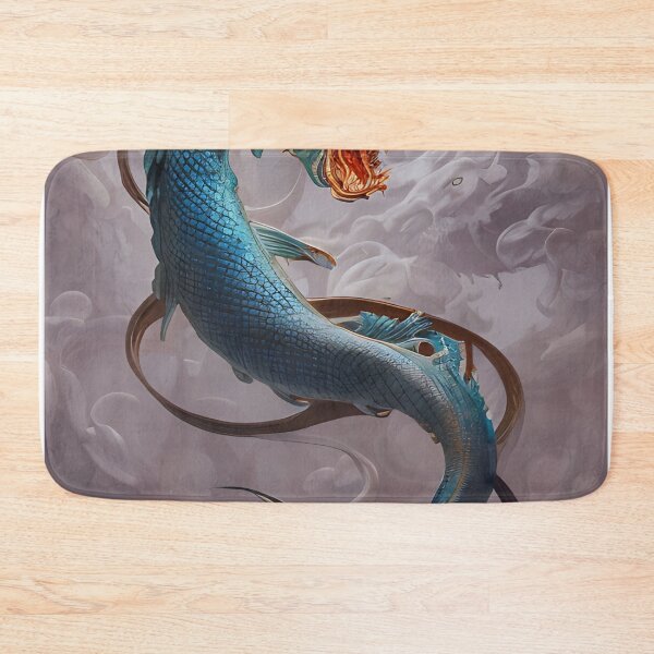 Item preview, subsurface scattering, white, koi, dragon deity with koi armor designed and sold by DrawItOnce.