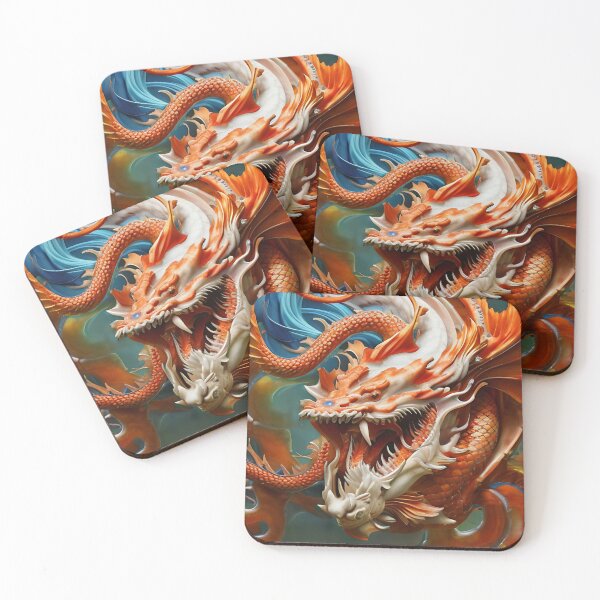 Item preview, subsurface scattering, white, koi, dragon deity with koi armor designed and sold by DrawItOnce.