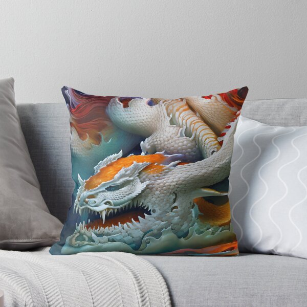 Item preview, subsurface scattering, white, koi, dragon deity with koi armor designed and sold by DrawItOnce.
