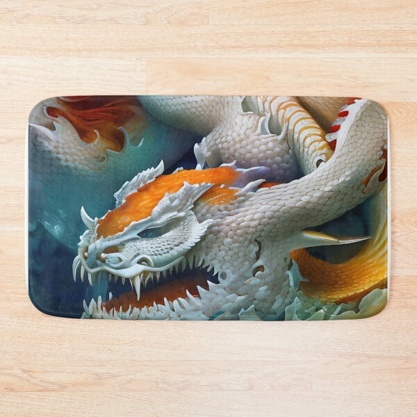 Item preview, subsurface scattering, white, koi, dragon deity with koi armor designed and sold by DrawItOnce.