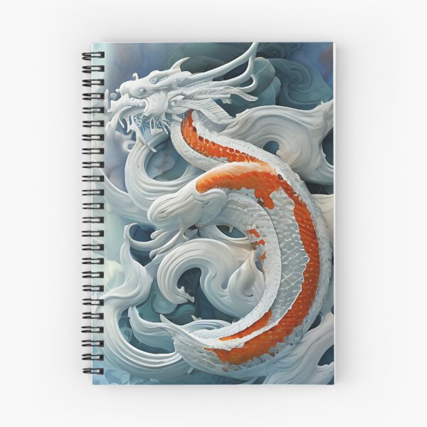 Item preview, subsurface scattering, white, koi, dragon deity with koi armor designed and sold by DrawItOnce.