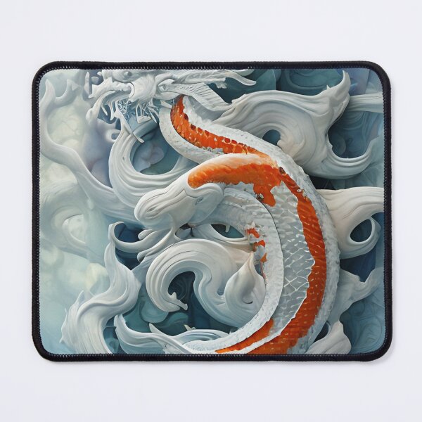 Artikelvorschau, subsurface scattering, white, koi, dragon deity with koi armor entworfen und verkauft von DrawItOnce.