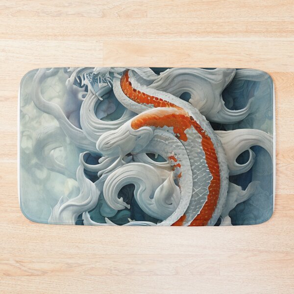 Item preview, subsurface scattering, white, koi, dragon deity with koi armor designed and sold by DrawItOnce.