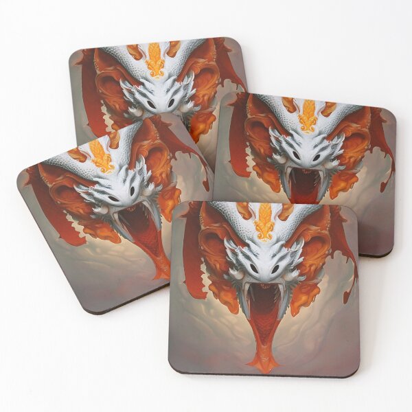 Item preview, subsurface scattering, white, koi, dragon deity with koi armor designed and sold by DrawItOnce.