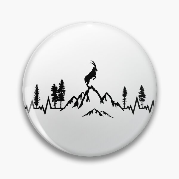 Item preview, mountain and capricorn pulse heartbeat designed and sold by claudiasartwork.