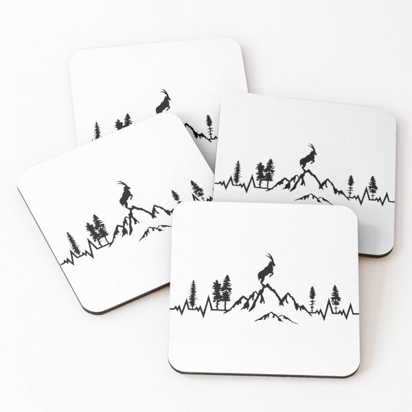 Item preview, mountain and capricorn pulse heartbeat designed and sold by claudiasartwork.