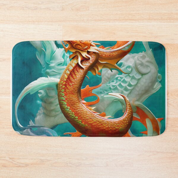 Item preview, subsurface scattering, white, koi, dragon deity with koi armor designed and sold by DrawItOnce.