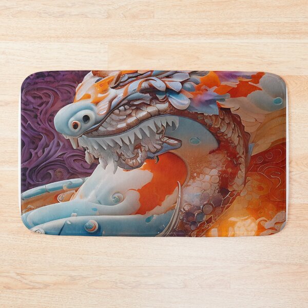 Item preview, subsurface scattering, white, koi, dragon deity with koi armor designed and sold by DrawItOnce.