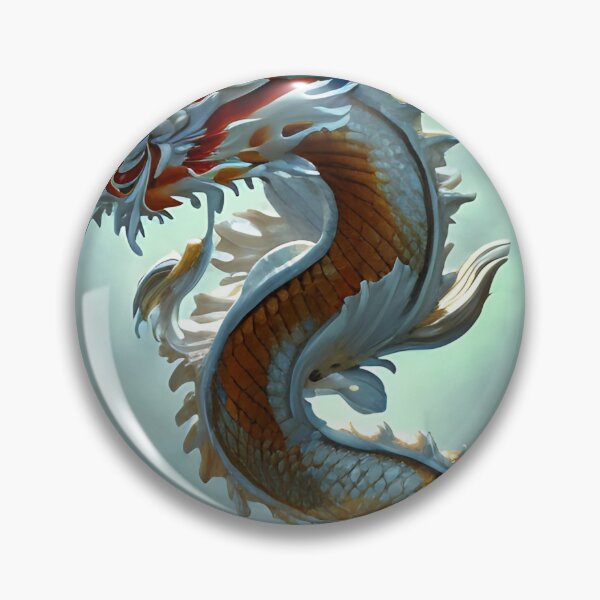Item preview, subsurface scattering, white, koi, dragon deity with koi armor designed and sold by DrawItOnce.