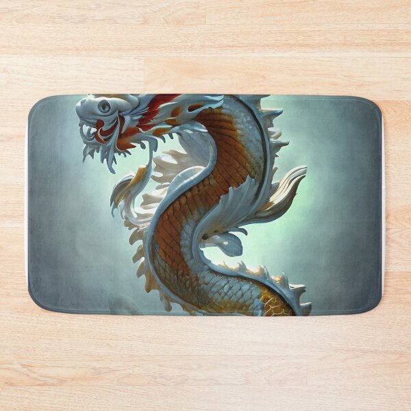 Item preview, subsurface scattering, white, koi, dragon deity with koi armor designed and sold by DrawItOnce.