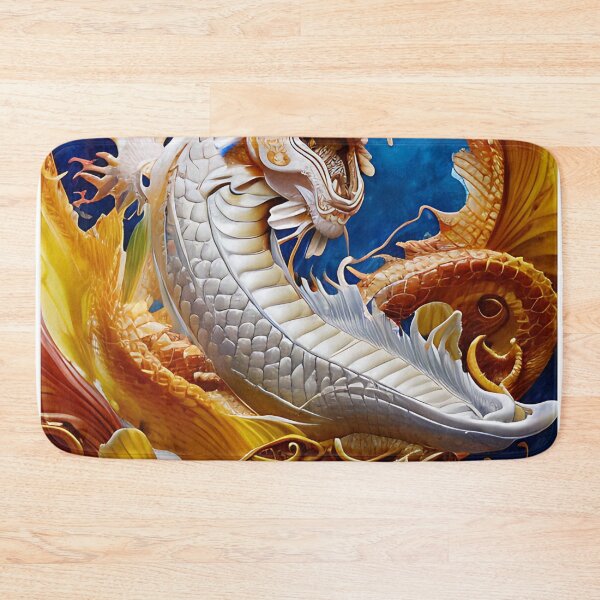 Item preview, subsurface scattering, white, koi, dragon deity with koi armor designed and sold by DrawItOnce.
