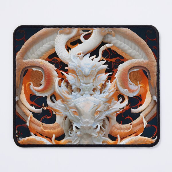 Artikelvorschau, subsurface scattering, white, koi, dragon deity with koi armor entworfen und verkauft von DrawItOnce.
