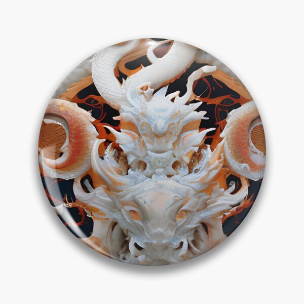 Item preview, subsurface scattering, white, koi, dragon deity with koi armor designed and sold by DrawItOnce.