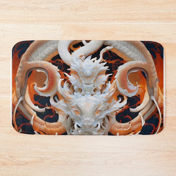 Item preview, subsurface scattering, white, koi, dragon deity with koi armor designed and sold by DrawItOnce.