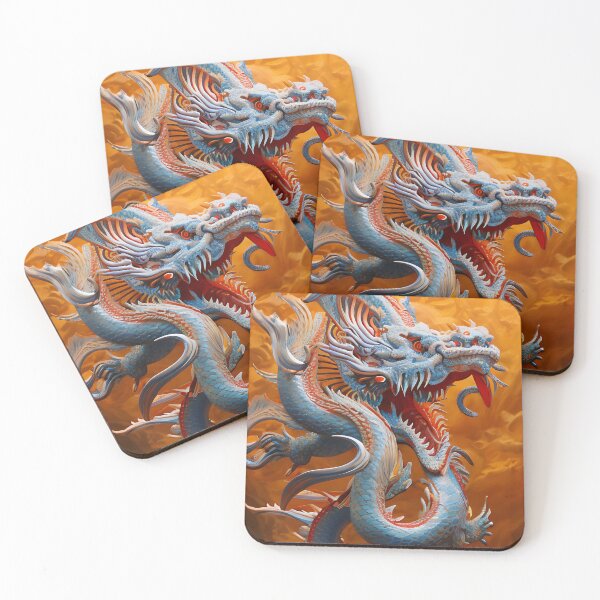 Item preview, subsurface scattering, white, koi, dragon deity with koi armor designed and sold by DrawItOnce.
