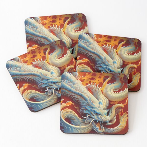 Item preview, subsurface scattering, white, koi, dragon deity with koi armor designed and sold by DrawItOnce.