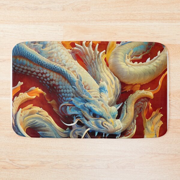 Item preview, subsurface scattering, white, koi, dragon deity with koi armor designed and sold by DrawItOnce.