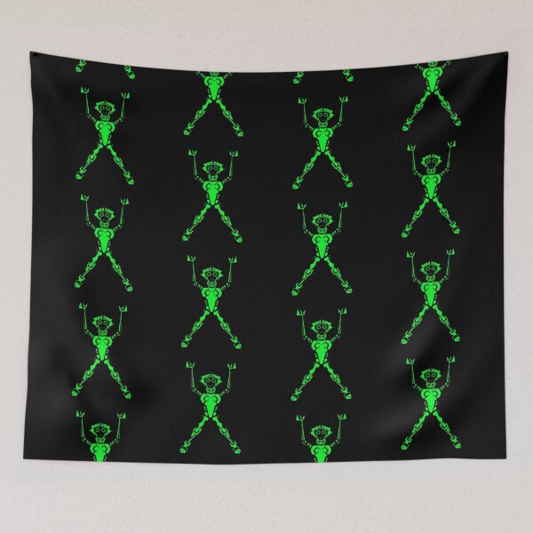 Item preview, Mad Alien Green Electric Robot trapped in a Tribal Neural Network of true Black Darkness designed and sold by tribaltrouble.