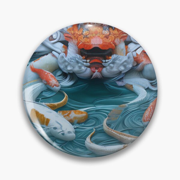 Item preview, subsurface scattering, white, koi, dragon deity with koi armor designed and sold by DrawItOnce.